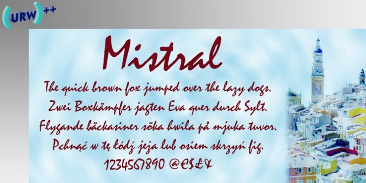 Mistral font preview