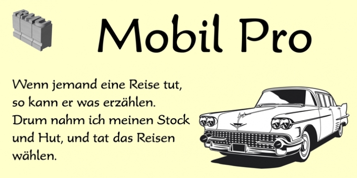 Mobil Pro font preview