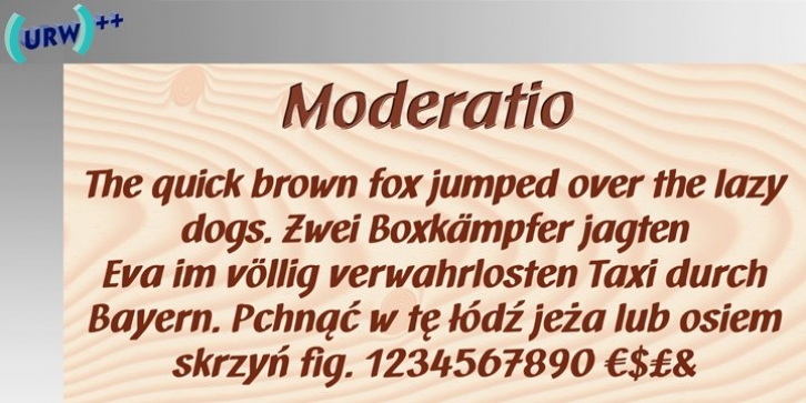 Moderatio font preview