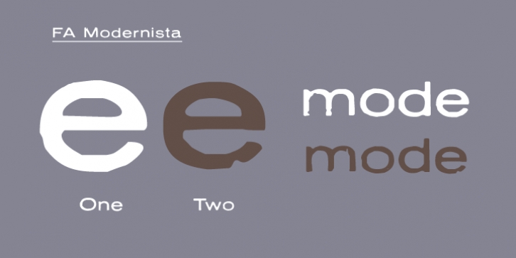 Modernista FA font preview