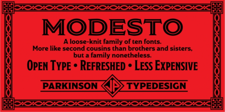 Modesto font preview