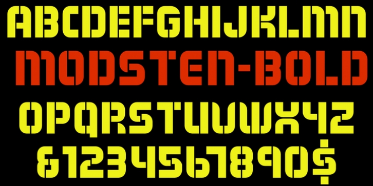 Modsten font preview