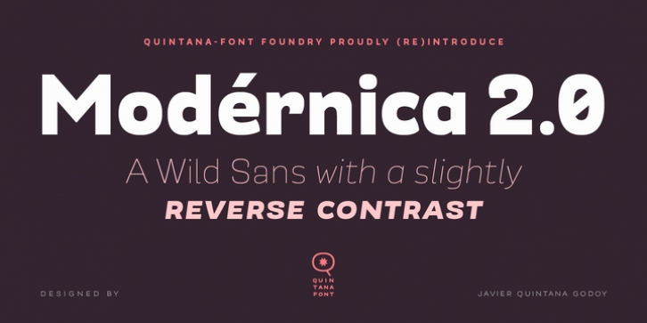 Modérnica font preview