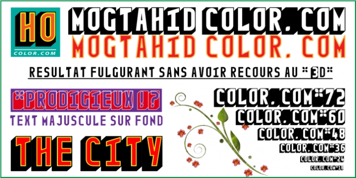 MOGTAHID COLOR.COM font preview