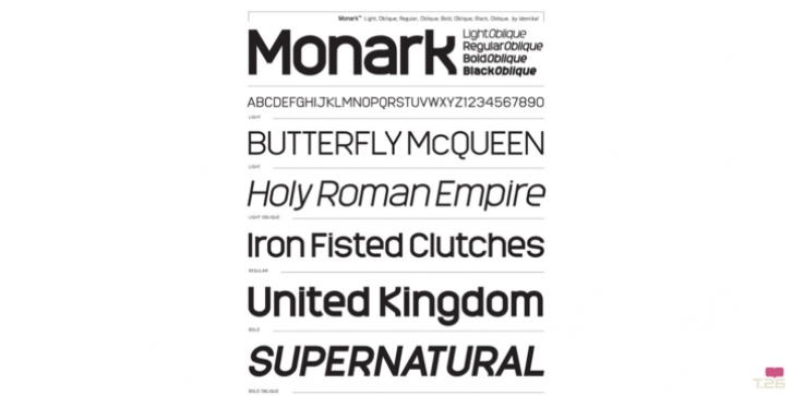 Monark font preview