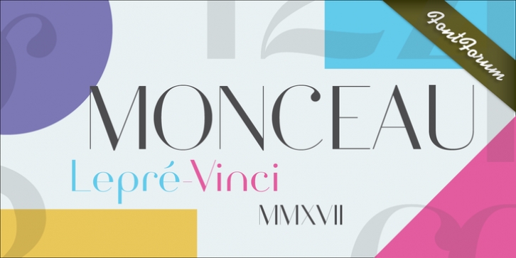 Monceau font preview