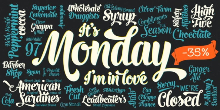 Monday font preview