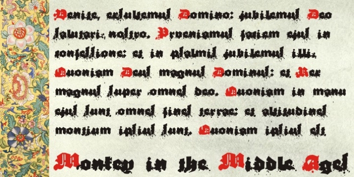 Monkey In The Middle Ages font preview