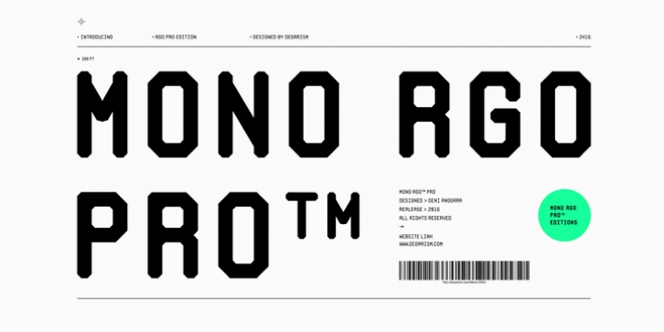Mono RGO Pro font preview
