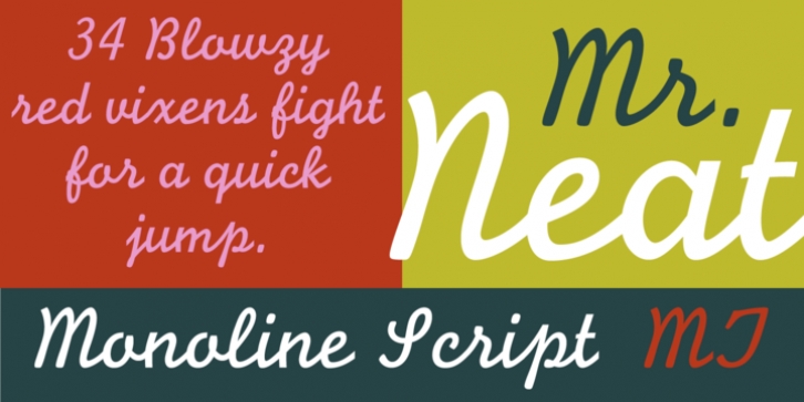 Monoline Script MT font preview