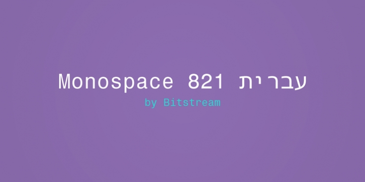 Monospace 821 Hebrew font preview