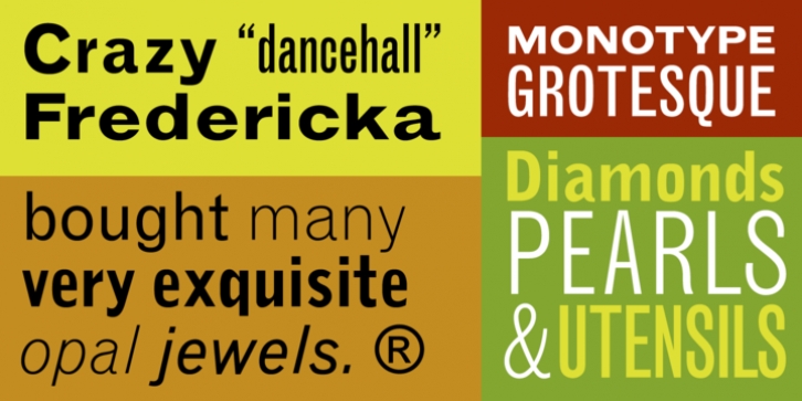 Monotype Grotesque font preview