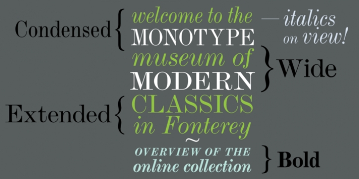 Monotype Modern font preview