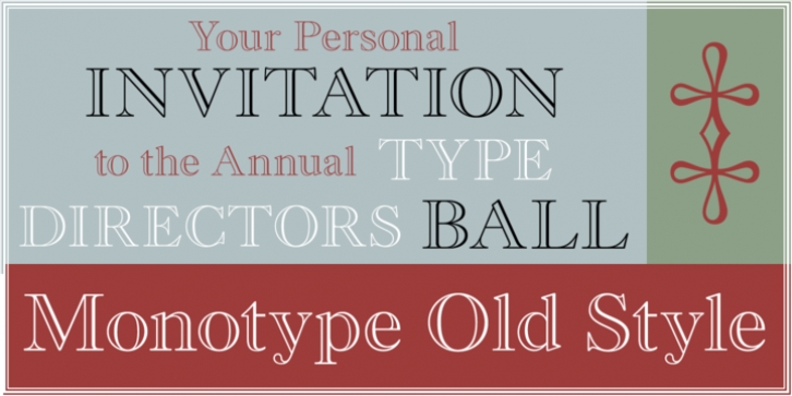 Monotype Old Style font preview