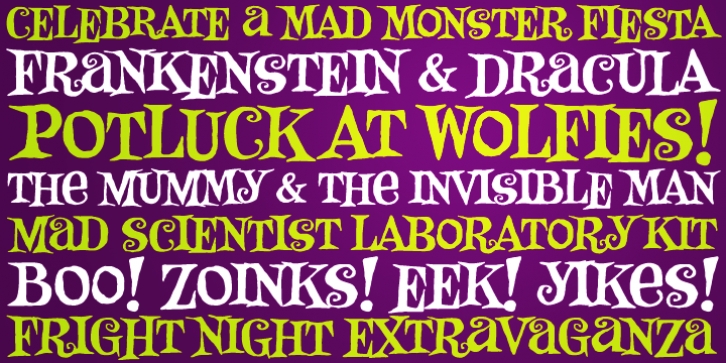 Monster Fiesta PB font preview