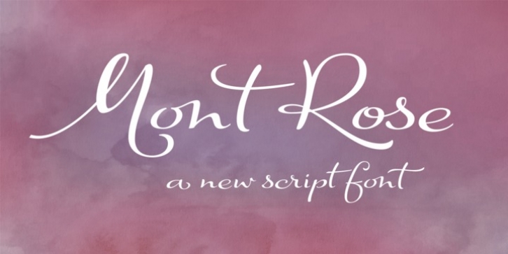 Mont Rose font preview