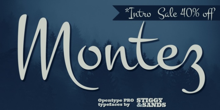 Montez Pro font preview