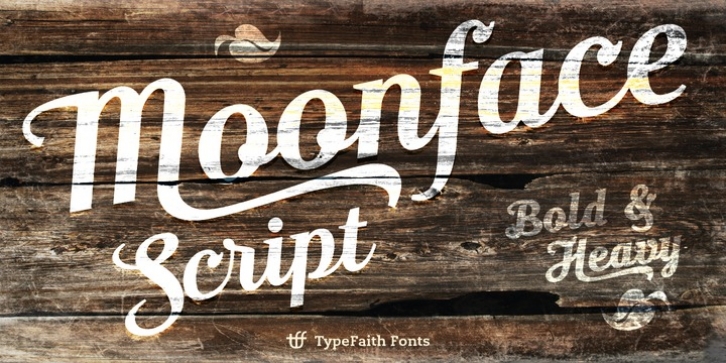 Moonface Script font preview