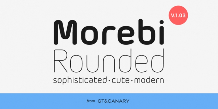 Morebi Rounded font preview