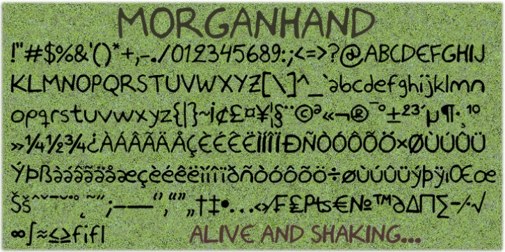 Morganhand font preview