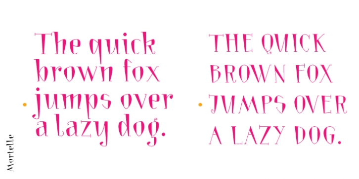 Mortelle font preview