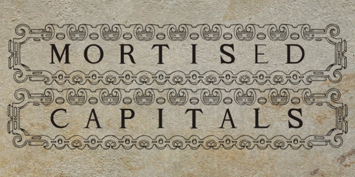 Mortised Capitals font preview