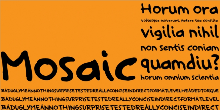 Mosaic font preview