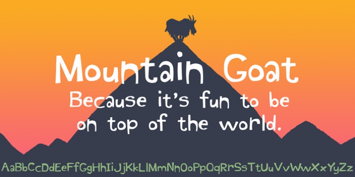 Mountain Goat font preview