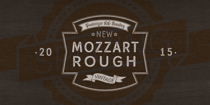 Mozzart Rough font preview