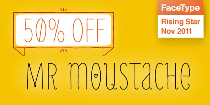 Mr Moustache font preview