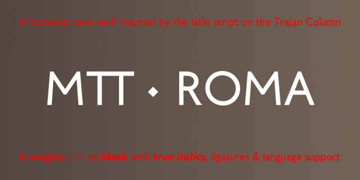 MTT Roma font preview