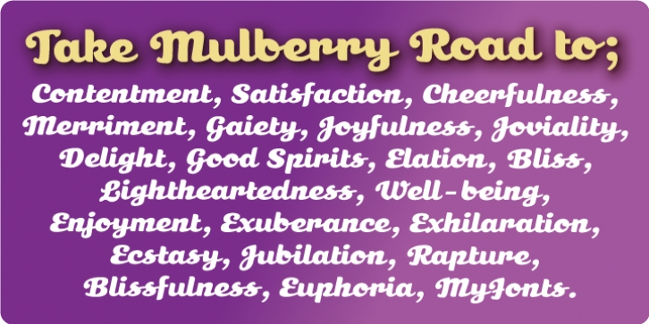 Mulberry Road font preview