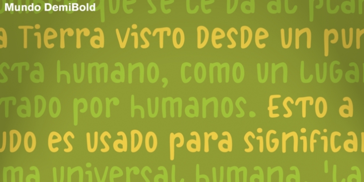 Mundo DemiBold font preview