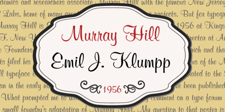 Murray Hill font preview