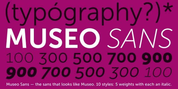 Museo Sans font preview