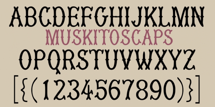 MuskitosCaps font preview