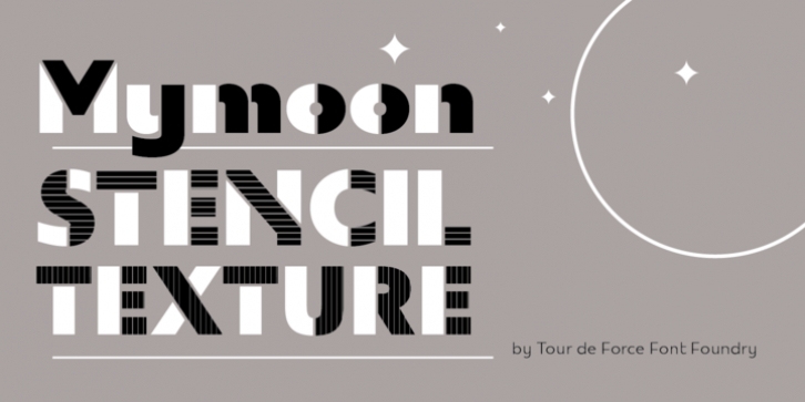 Mymoon Stencil Texture font preview