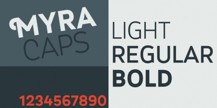 Myra 4F Caps font preview