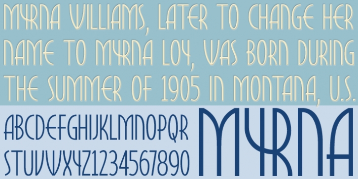 Myrna font preview