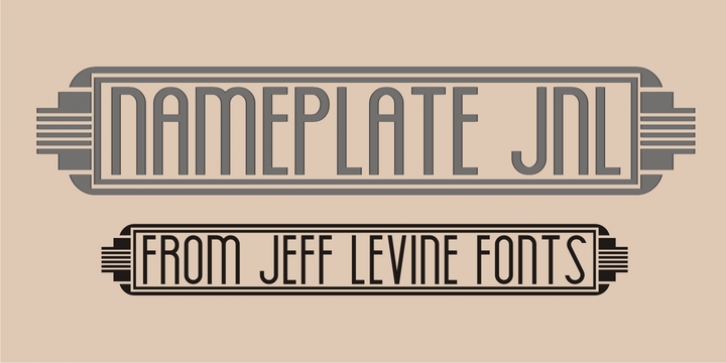 Nameplate JNL font preview