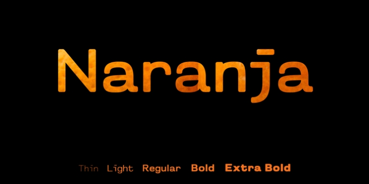 Naranja font preview