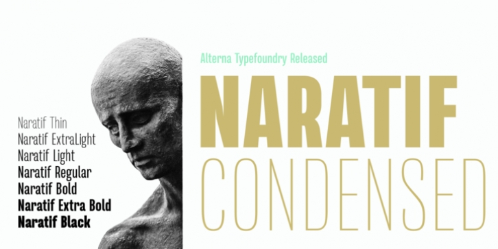 Naratif Condensed font preview