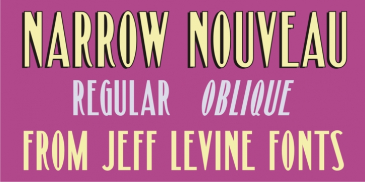 Narrow Nouveau JNL font preview