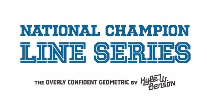 National Champion Line Series font preview