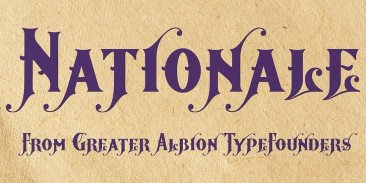 Nationale font preview