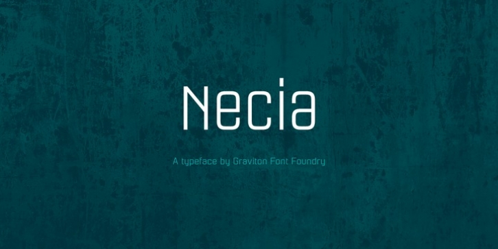 Necia font preview