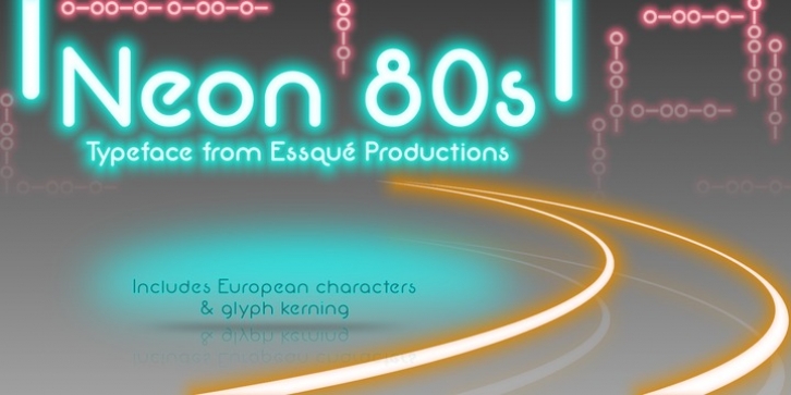 Neon 80s font preview