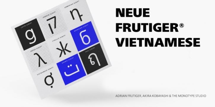 Neue Frutiger Vietnamese font preview