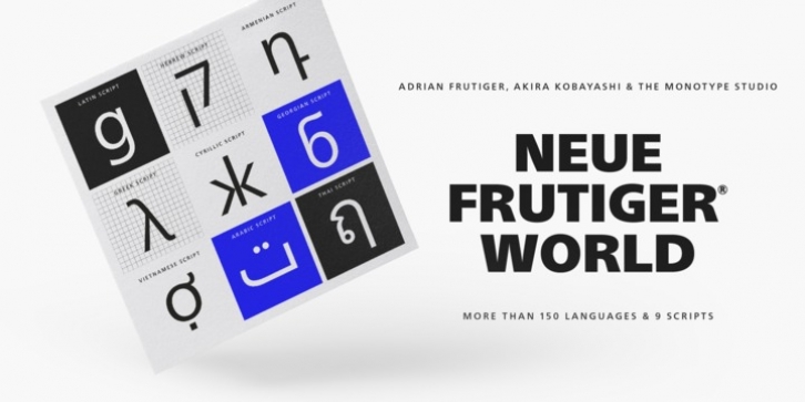 Neue Frutiger World font preview