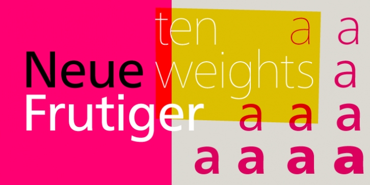 Neue Frutiger font preview